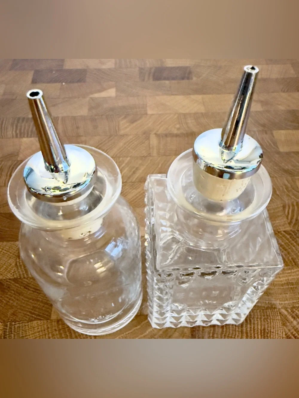 Luigi Bormioli Italian Mixology Dash Bottles Elixir No.1 & No.2, Perfect Cond.